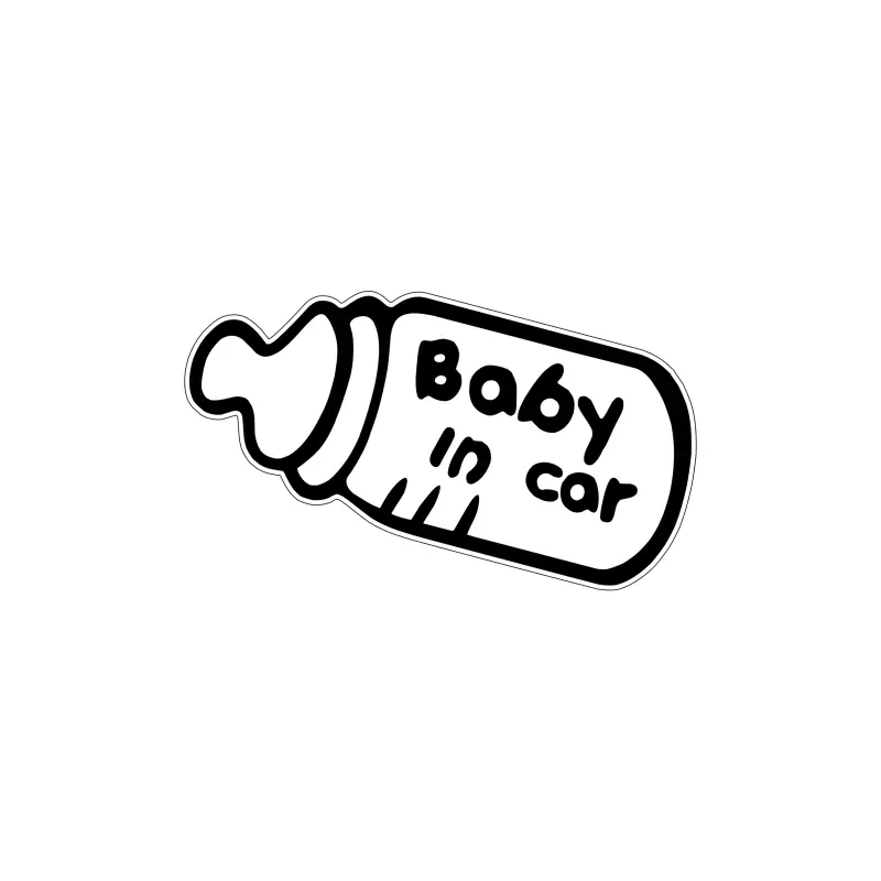 Baby in car, autocolant, dimensiune 100x80 mm, model 058